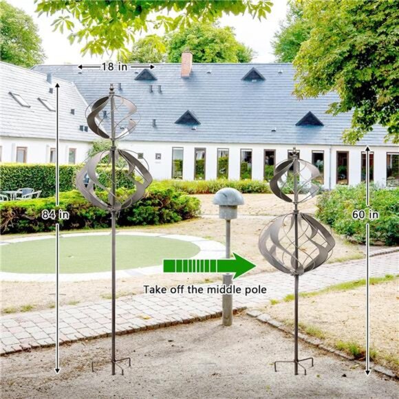 Wind Spinners Outdoor Metal - Large Kinetic Wind Spinner for Yard Garden - Picture 6 of 7